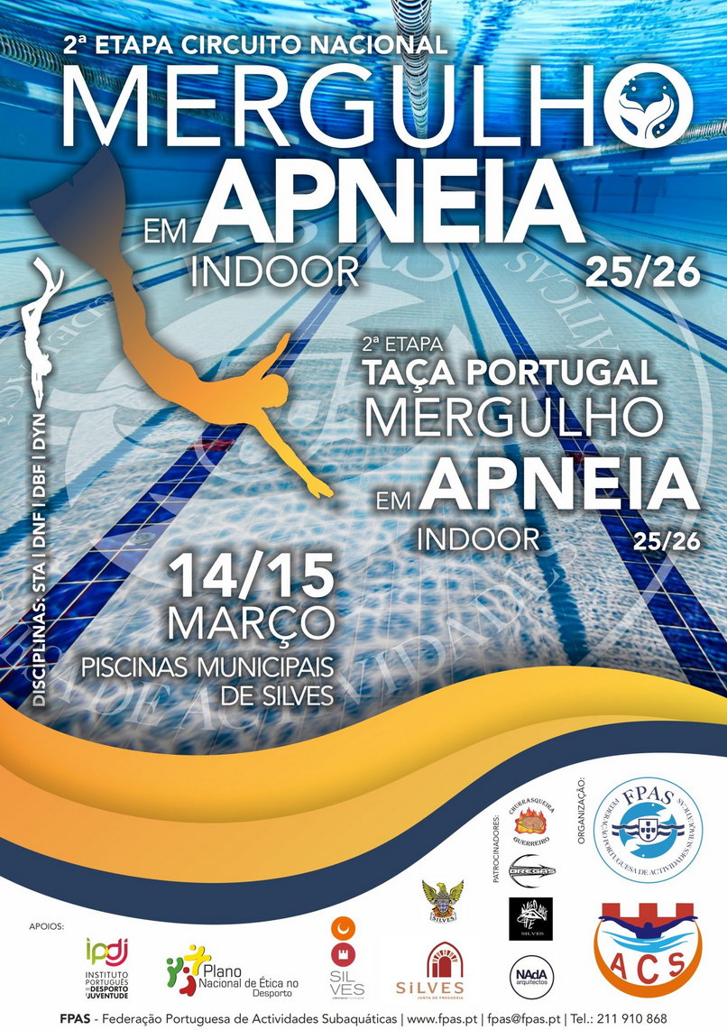 Circuito Nacional de Mergulho em Apneia Indoor + Taça de Portugal – 2ª Etapa - Silves