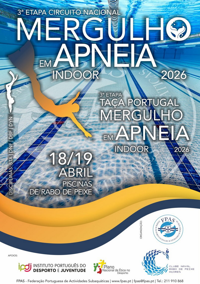 3.ª Etapa da Taça de Portugal e Circuito Nacional de Mergulho em Apneia Indoor